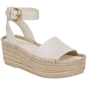 Vince Women's Belisa Espadrille Wedge Sandal Milk White Size 9